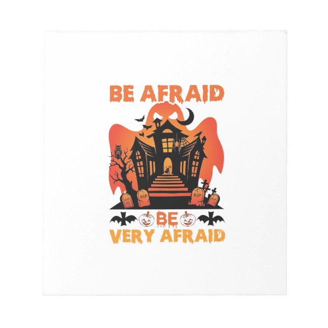 Var Räd Så Halloween Spökhus Pumpa_1 Anteckningsblock (Framsida)