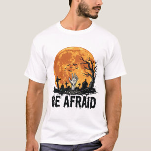 Var Räd Vintage Halloween Kyrkogård Vektor Desig T Shirt