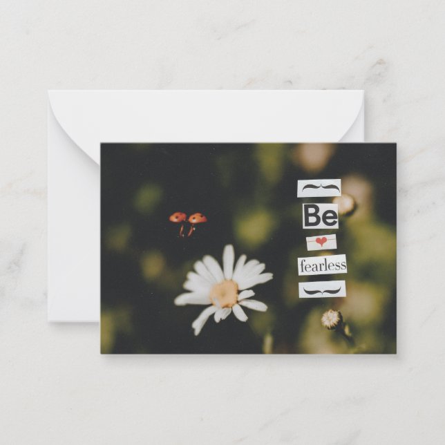 Var rädd för hälsningskort anteckningskort (Framsida)