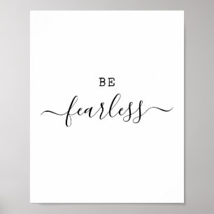 Var rädd för moderna, minimalistiska offertmotiv poster