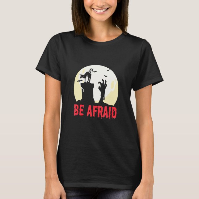 Var Rädd Katt Fladdermus T Shirt (Framsida)