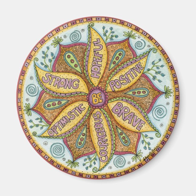 "Var rädd" magnet (Framsidan)