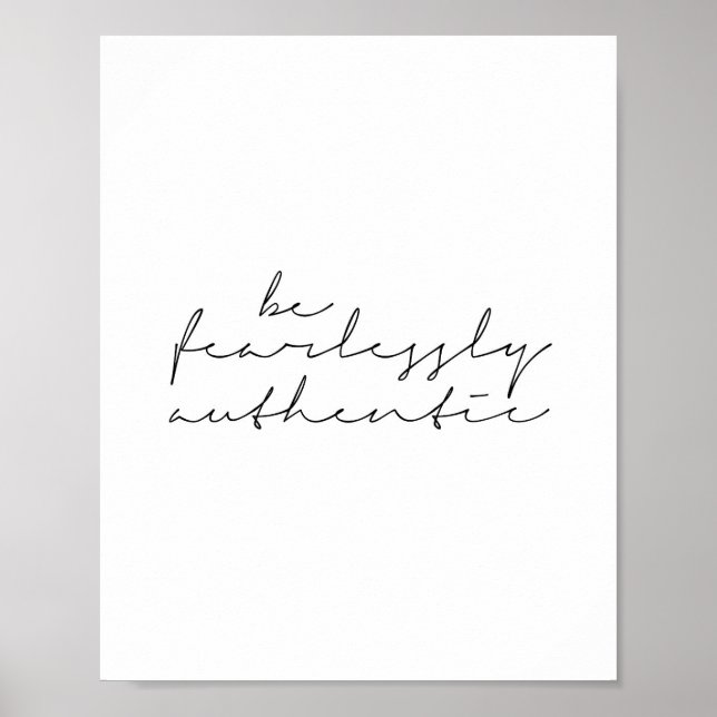 Var rädd och autentisk poster (Framsidan)