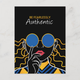 Var rädd och autentisk vykort