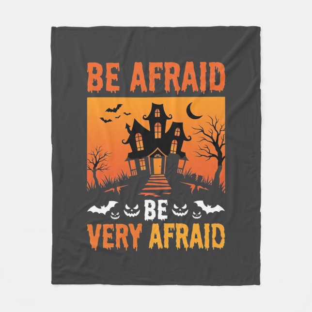 Var Rädslan Spökhus Halloween Design Fleecefilt (Framsidan)