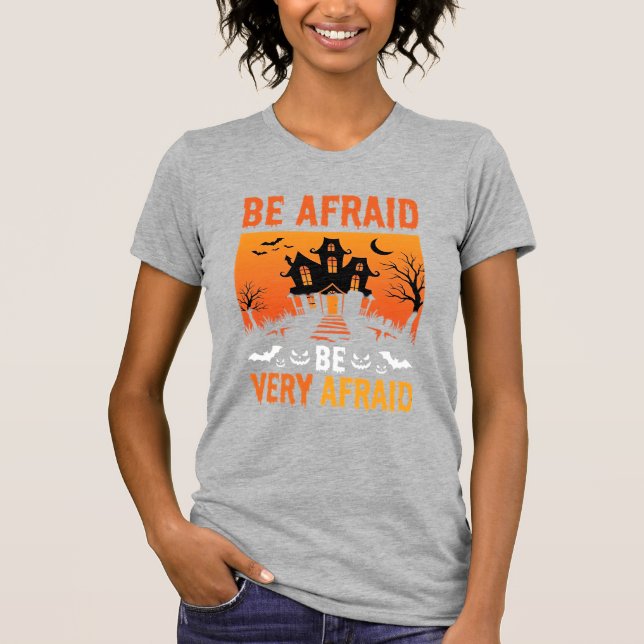 Var Rädslan Spökhus Halloween Design T Shirt (Framsida)