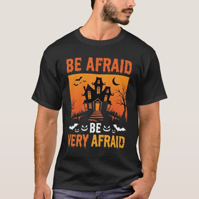 Var Rädslan Spökhus Halloween Design T Shirt (Framsida)