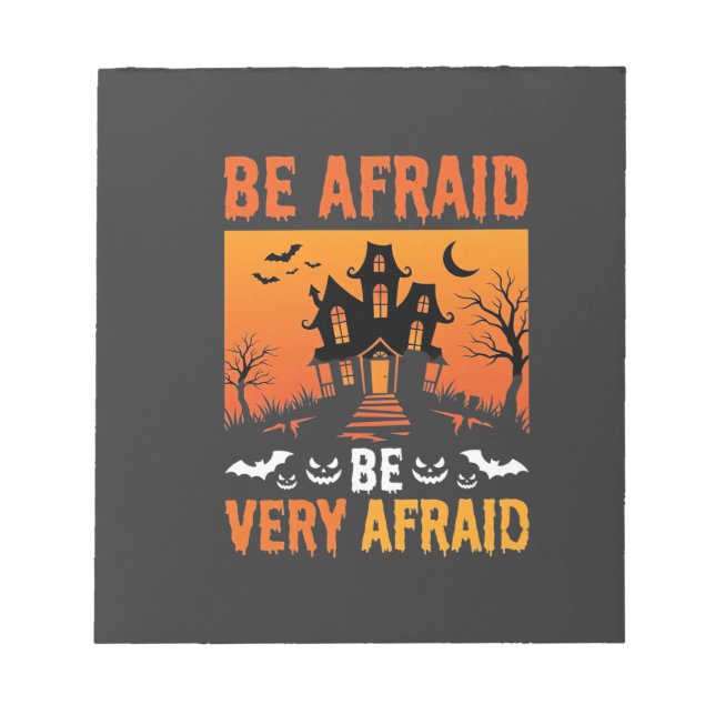 Var Rädslans Hus Halloween Design Anteckningsblock (Framsida)
