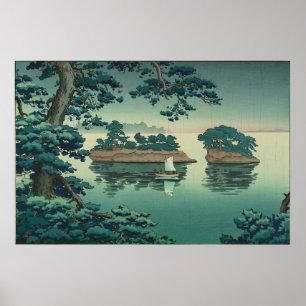 Vår Rain, Matsushima Japanska vattendrag Art Poster