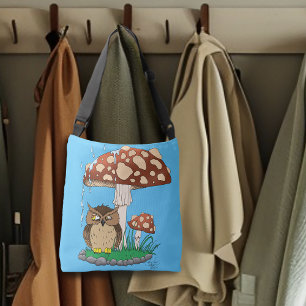 Vår Rain Shower Uggla Mushroom Axelväska