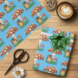 Vår Rain Shower Uggla Mushroom Presentpapper