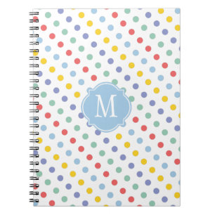 Vår Rainbow Monogram bärbar dator Anteckningsbok Med Spiral