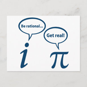 Var Rational och få en verklig, imaginär Math Pi Vykort