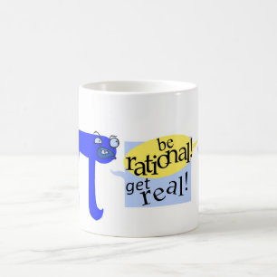 Var rationell! Få verklig! Kaffemugg