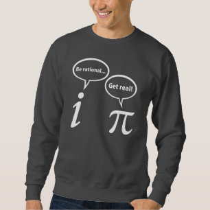 Var rationell får verklig imaginär Math Pi Lång Ärmad Tröja