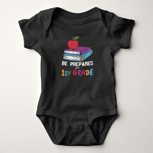 Var redo för 1:a klassens skolstart Barnpresent T Shirt (Framsida)