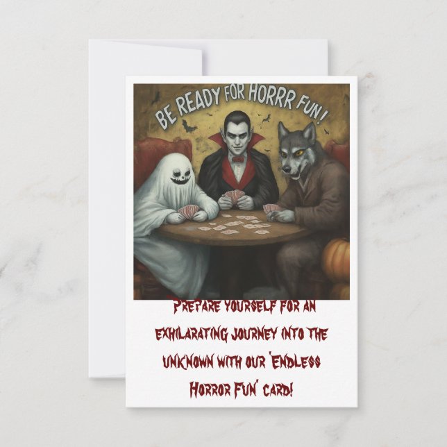 Var redo för roligt av oändlig skräck (Framsida)