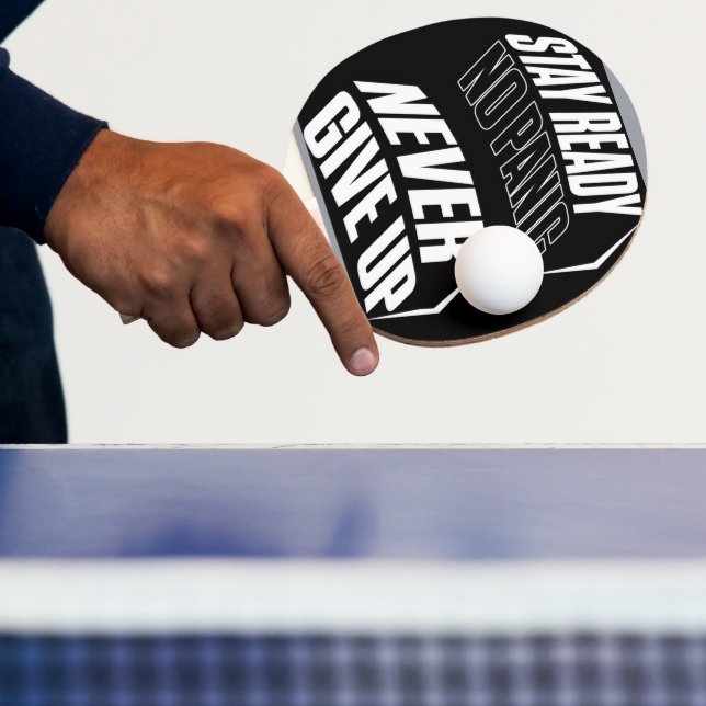 Var redo ingen panik ge aldrig upp  pingisracket (Insitu)