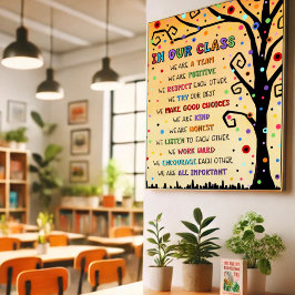 Vår Regler Lärare i klass inspirerande färgstarka  Poster
