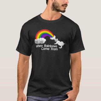 Var regnbågar kommer från t-skjortor tee shirt