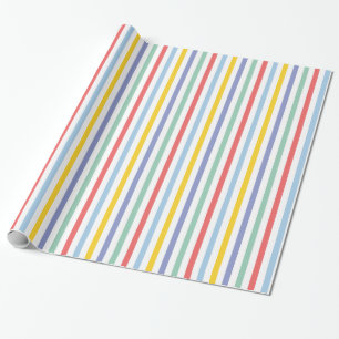 Vår Regnbåge Rand Mönster Gift Wrap Presentpapper