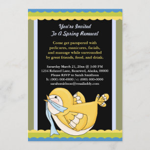Vår Renewal Pedi Mani Face Massage Bird Inbjudningar