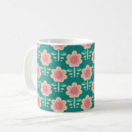 Vår Retro Flower Kaffemugg