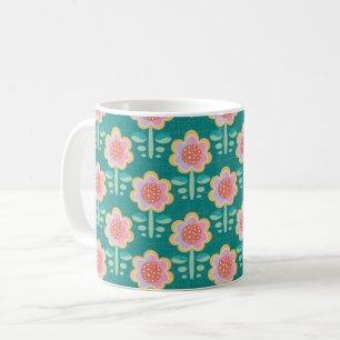 Vår Retro Flower Kaffemugg