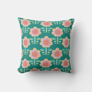 Vår Retro Flower Kudde
