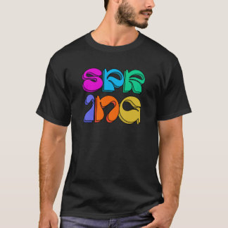 Vår retro modern färgglad rolig vänlig t shirt