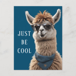 Var Riktig Cool Lamm-Smil Funkiga Alpaca Solglasög Vykort