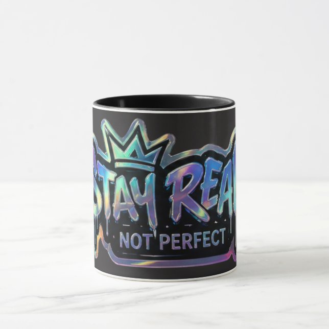 Var Riktig Inte Perfekt | Inspirerande  Mugg (Center)