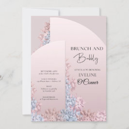 Vår ro boho arch brunch och bubblande brunch inbjudningar
