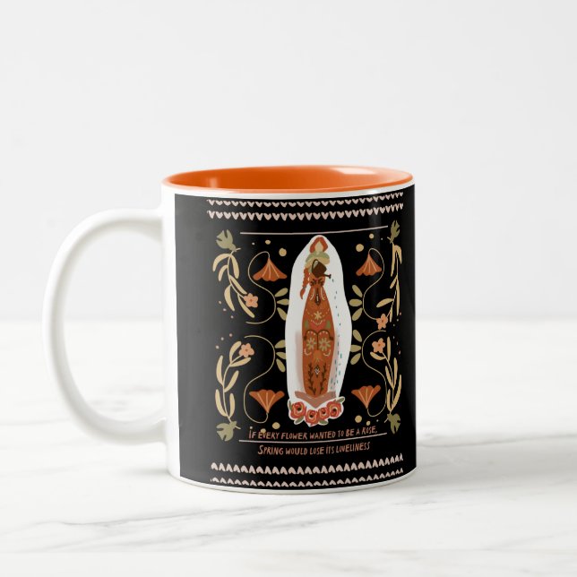 Vår  Ro folkart Två-Tonad Mugg (Vänster)