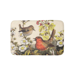 Vår Robin Birds Red Birding Badrumsmatta
