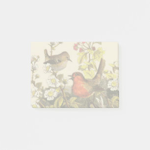 Vår Robin Birds Red Birding Post-it Block
