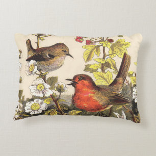 Vår Robin Birds Red Birding Prydnadskudde