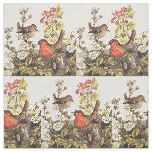 Vår Robin Birds Red Birding Tyg