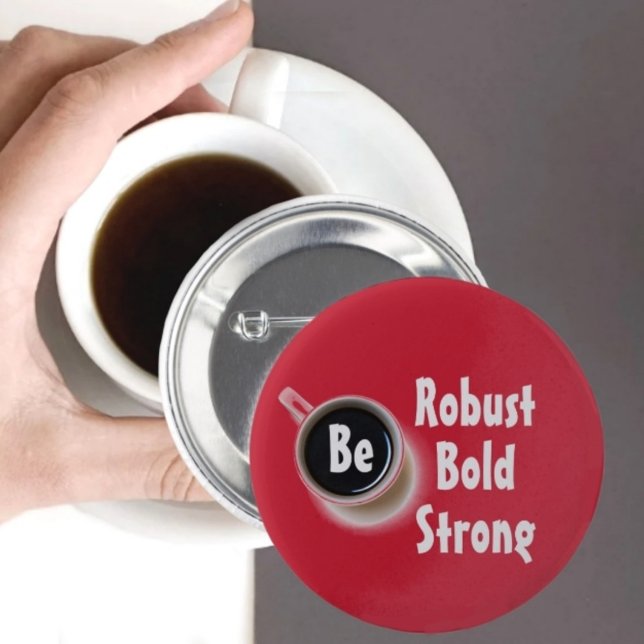 Var robusta, starka kaffe tema knapp (Skapare uppladdad)