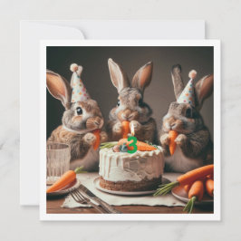 Vår roliga bunny, bunny födelsedagsinbjudan inbjudningar