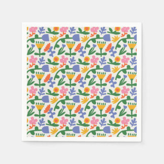 Vår Roligt Blommigt Pappersservett