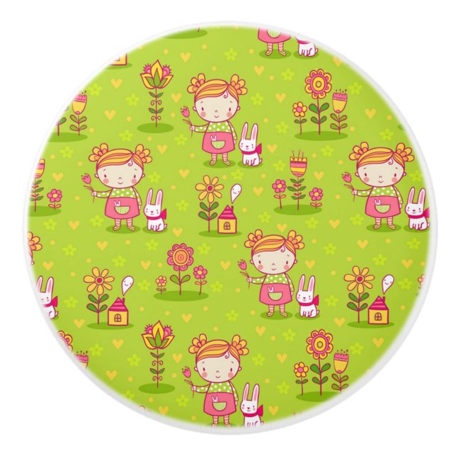 Vår Roligt med liten flicka Knopp (Framsidan)