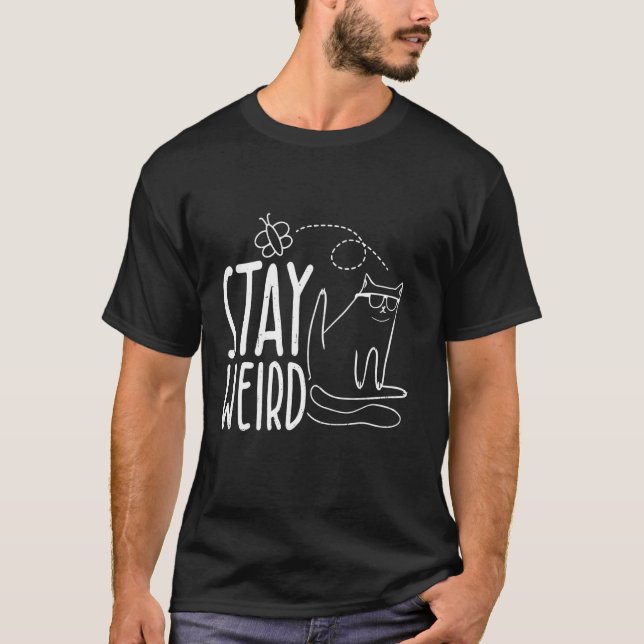 VAR RÖRLIG Rolig katt T Shirt (Framsida)