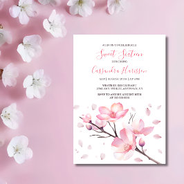 Vår  Rosa Blommar Cherry Sakura Birthday Inbjudningar
