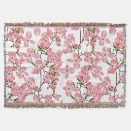 Vår rosa blommor av rödved sömlös mönster. filt