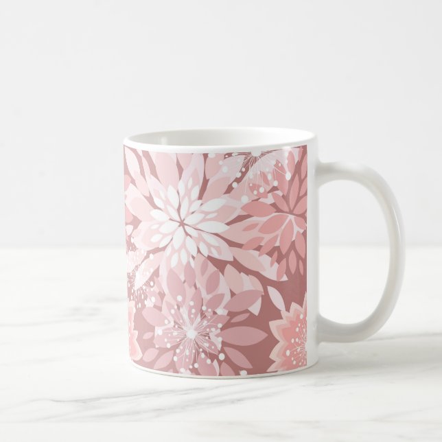Vår rosa flora mönster kaffemugg (Höger)