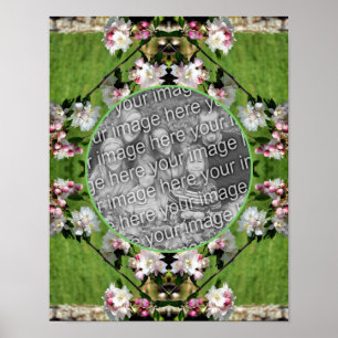 Vår Rosa och vita Blommar Lägg till ditt eget foto Poster