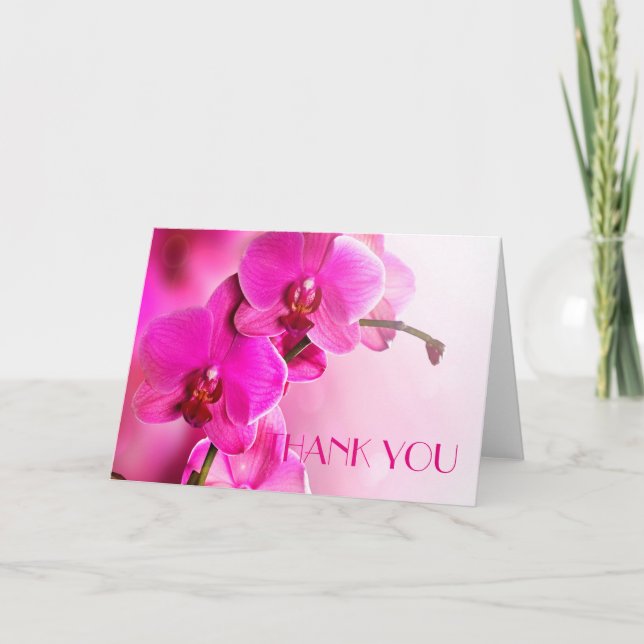 Vår Rosa Orchid - tackkort (Framsida)