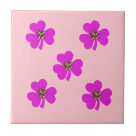 Vår rosa, rosa klöver för köket kakelplatta
