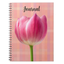 Vår Rosa Tulip Art Flower Journal Anteckningsbok
